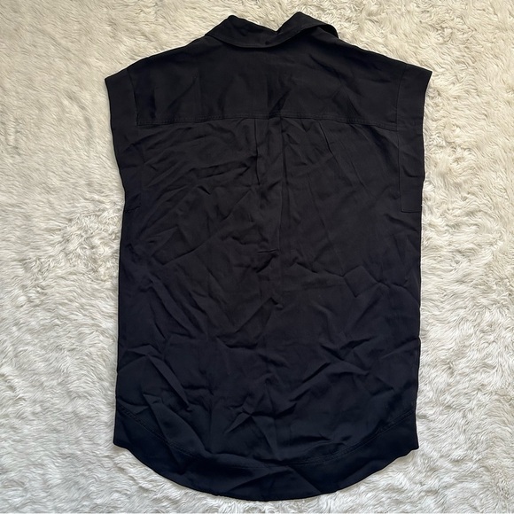 Madewell Dress Utility Button-Front Mini Linen Blend True Black M NWT New - Picture 4 of 12